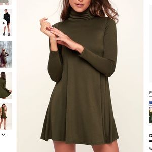 Lulus Olive Swing Dress